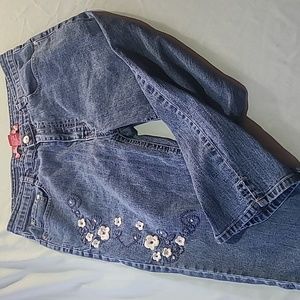 Cos embroidered Capri jeans sz 12